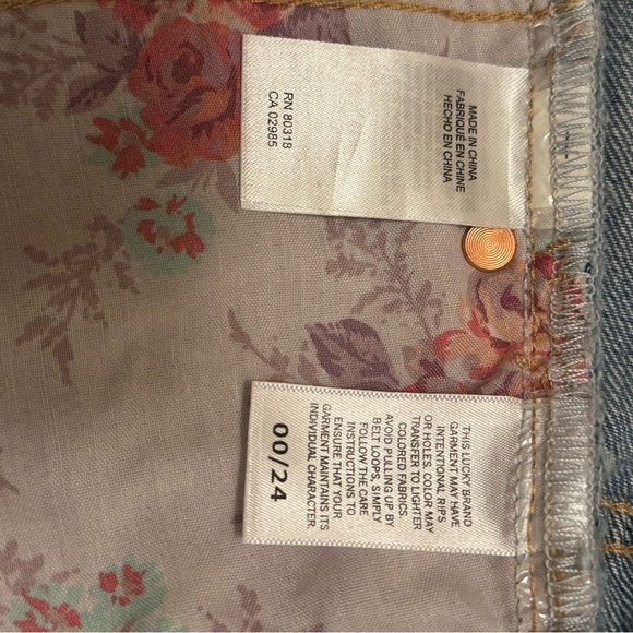 Lucky Brand Blue Jean Shorts with Floral Patches - Picture 11 of 11